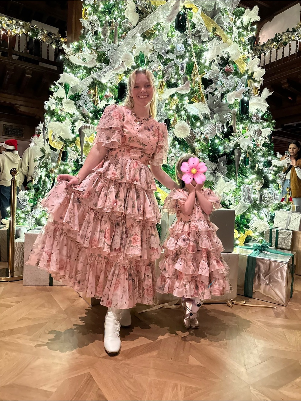 Ivy City Co Pink Floral Tiered Ruffle Dress for Kids
